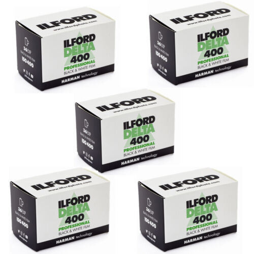 Ilford Delta Pro 400 36 Exposure Black & White Film, 5 Rolls